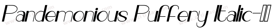 Pandemonious Puffery Italic字体转换